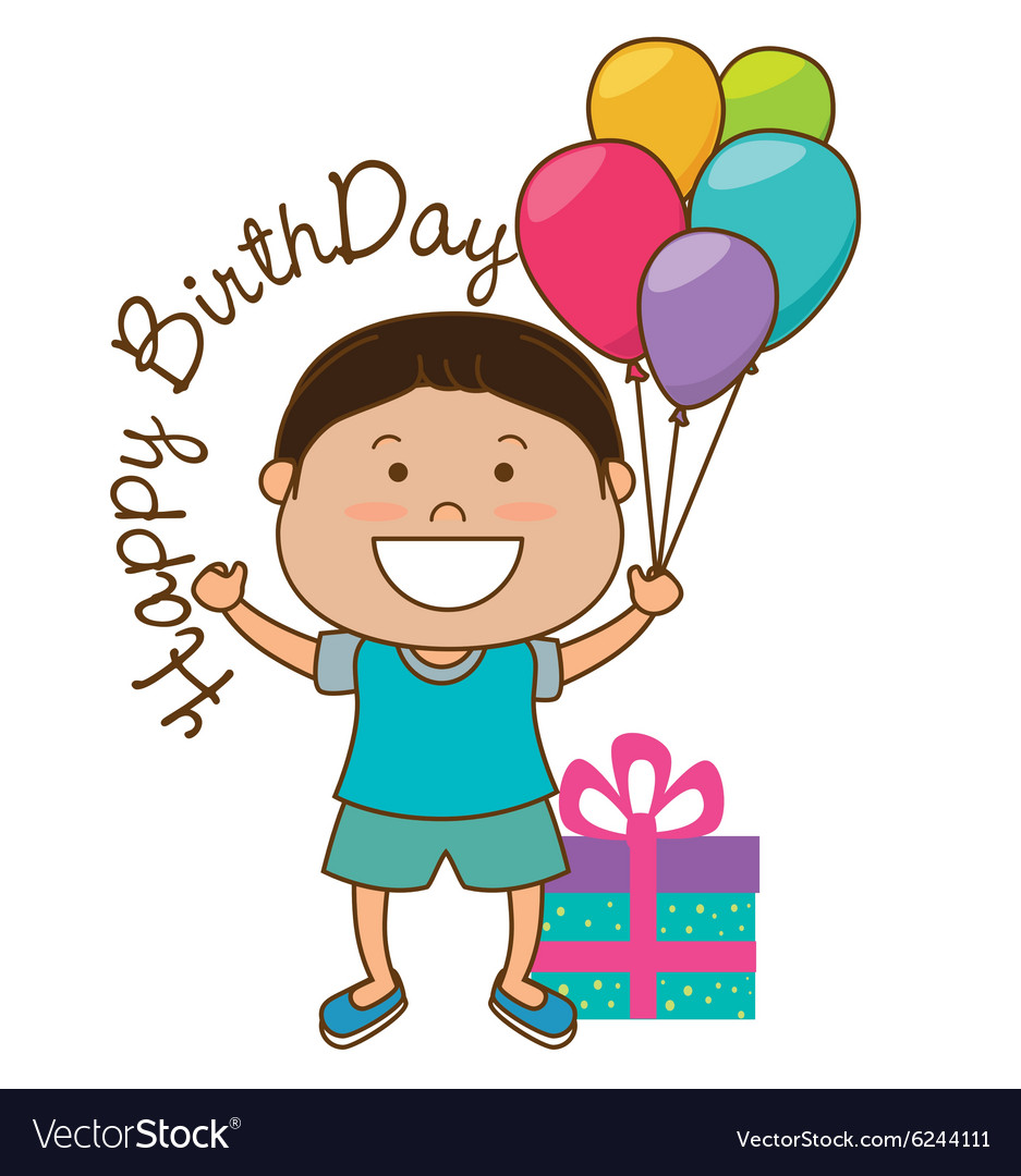 Happy birthday card design Royalty Free Vector Image