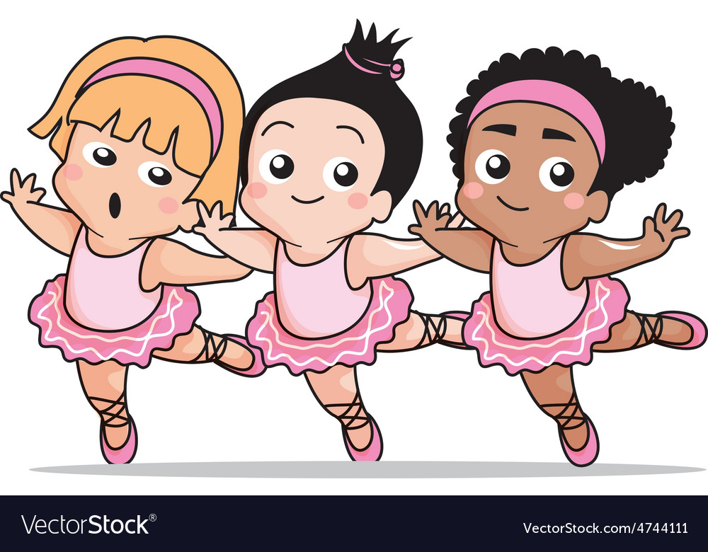 Little girl ballerina Royalty Free Vector Image