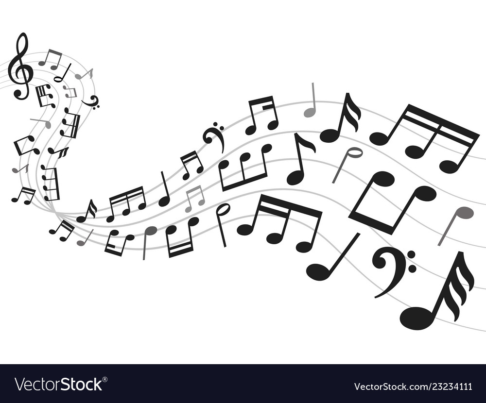 music notes background vector