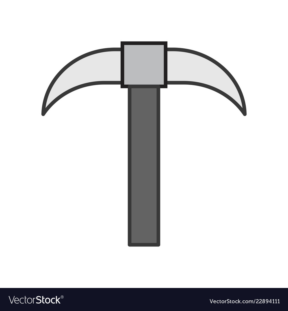 Pickaxe halloween related icon outline design