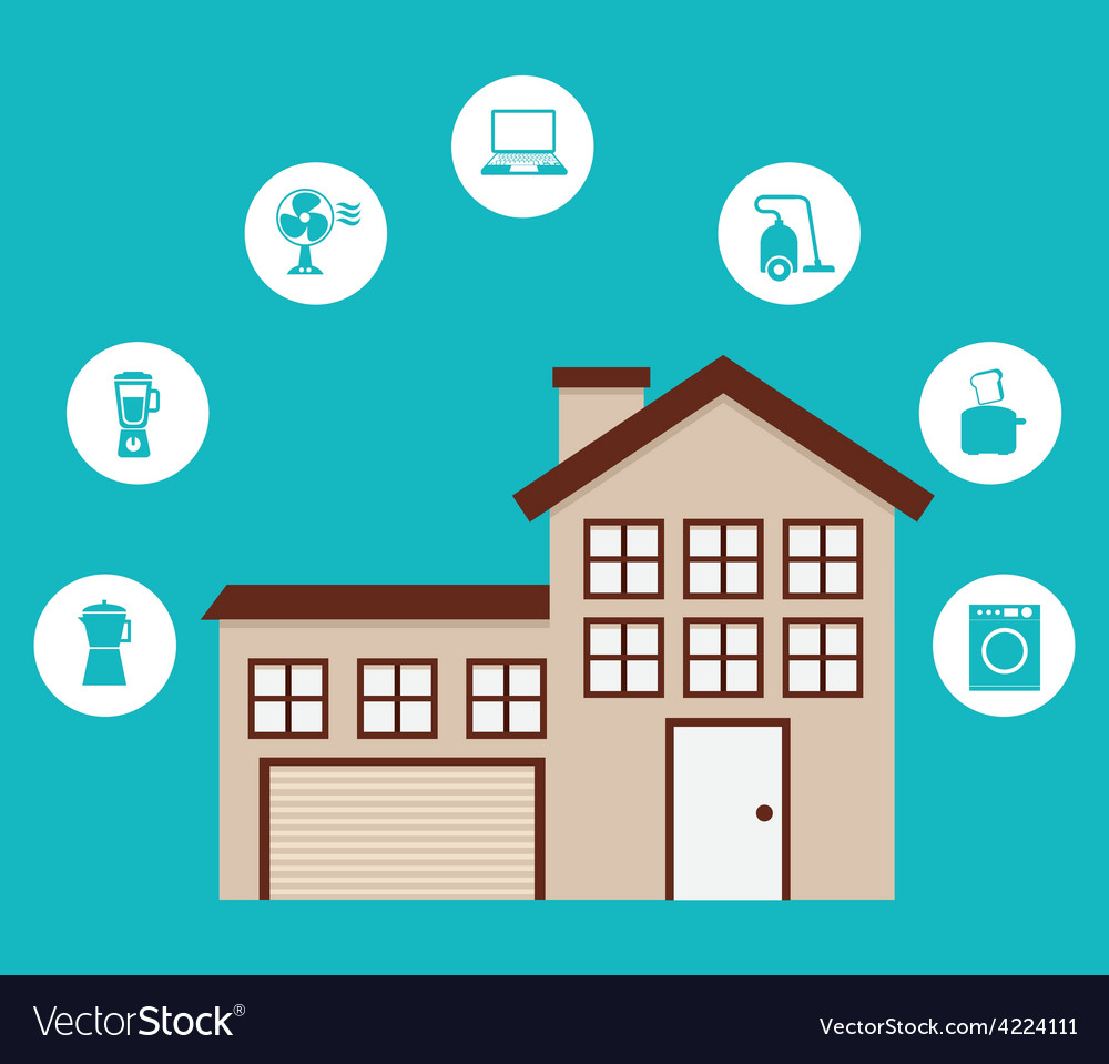 Smart house Royalty Free Vector Image - VectorStock