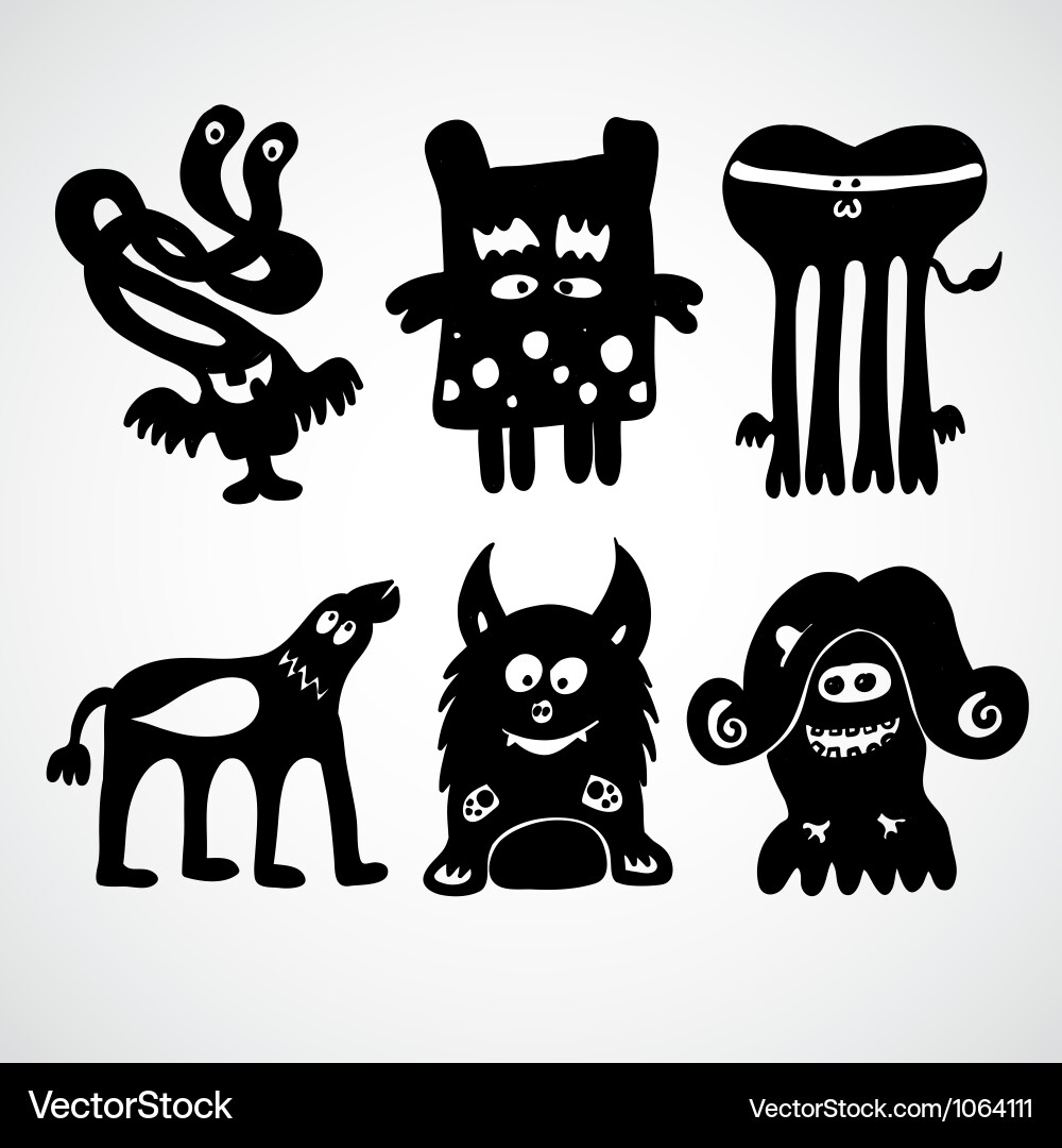 Space monsters Royalty Free Vector Image - VectorStock