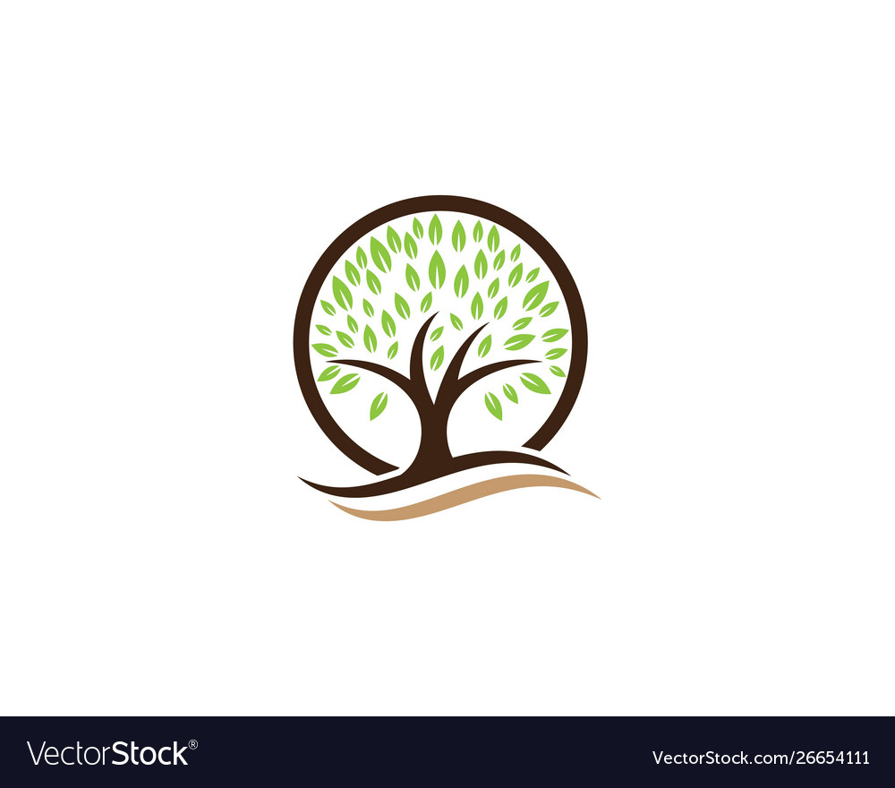 Tree icon logo template Royalty Free Vector Image