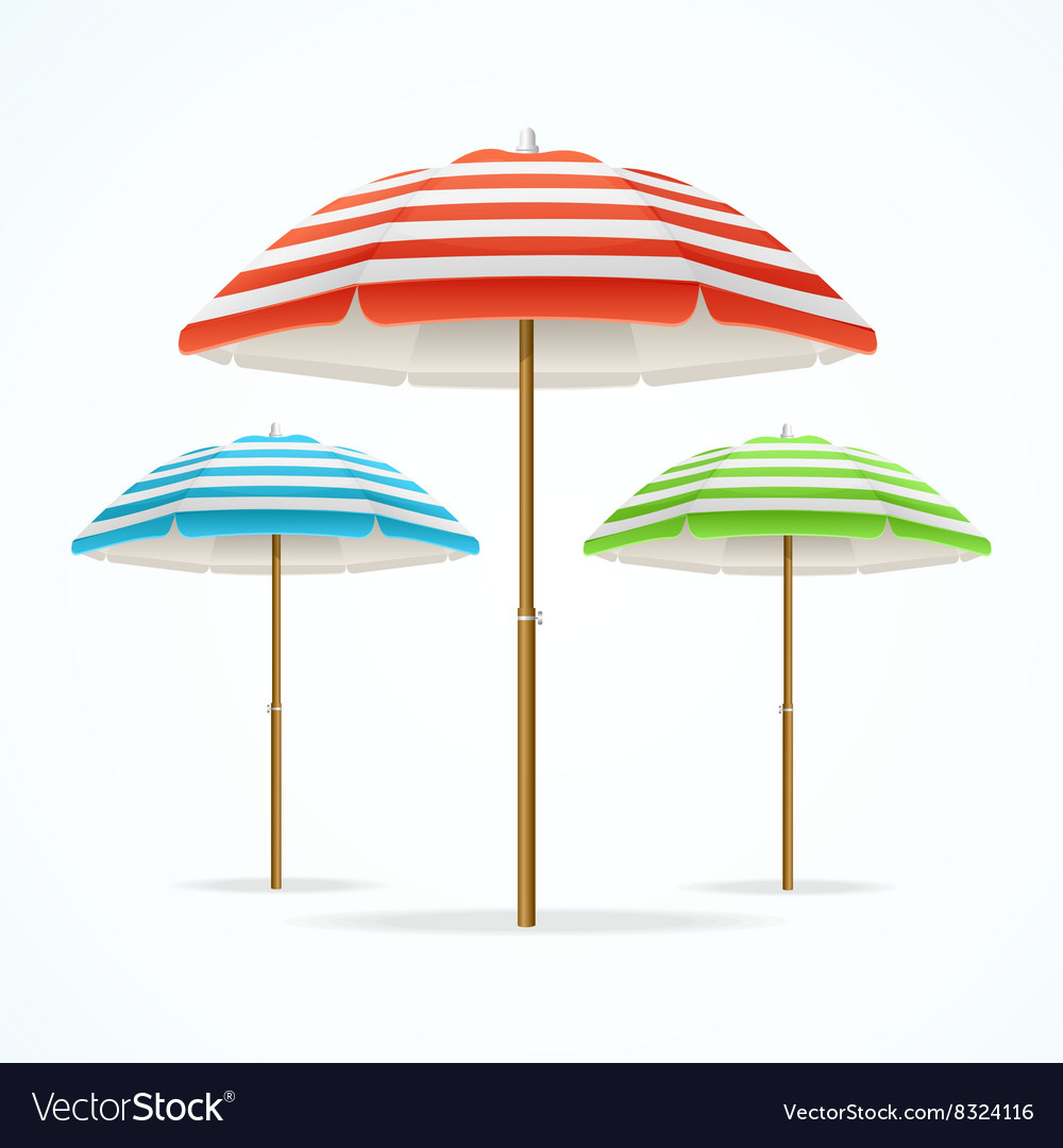 Beach Umbrella Set Royalty Free Vector Image Vectorstock Beach Umbrella Set Vector Image
