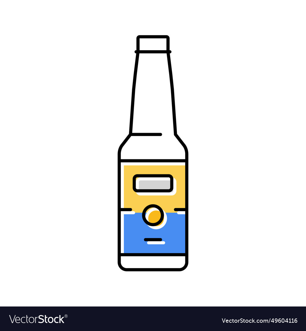 Beer glass bottle color icon