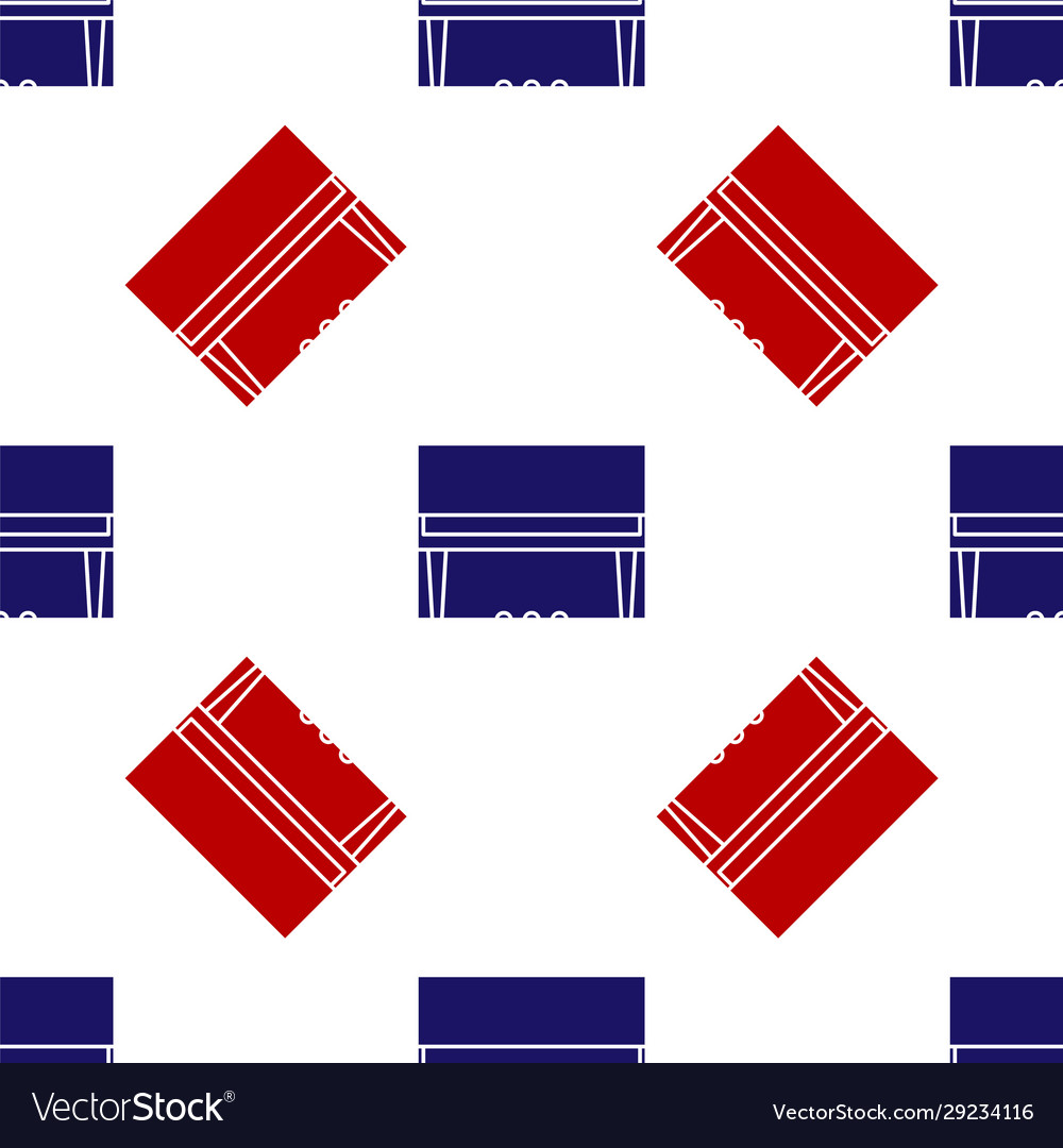 Blue and red grand piano icon isolated seamless