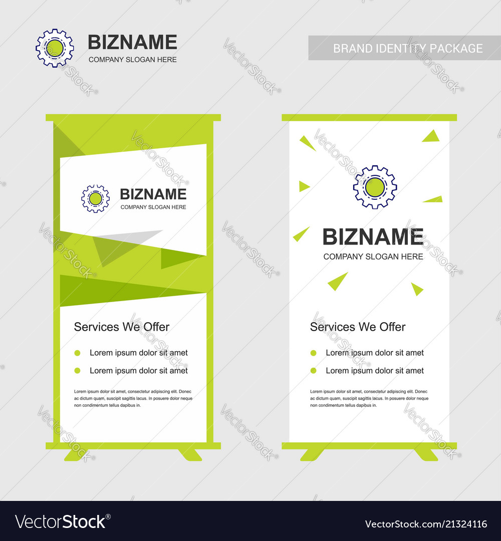 Company Bill Board Design mit Getriebe Logo