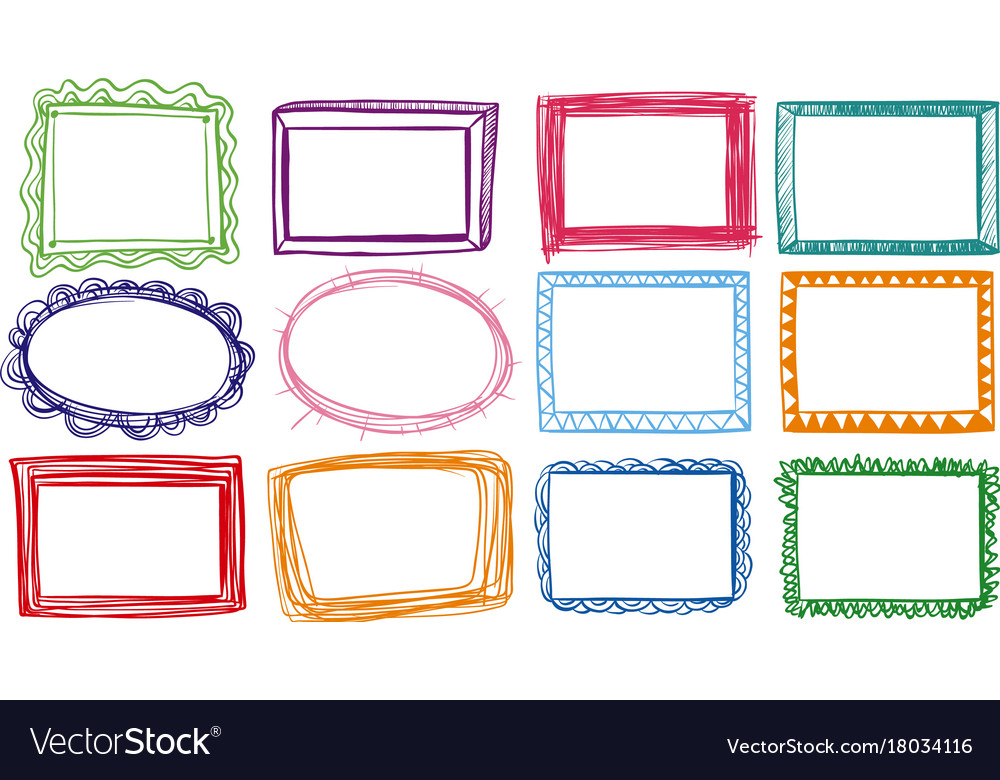 Different designs of frames Royalty Free Vector Image