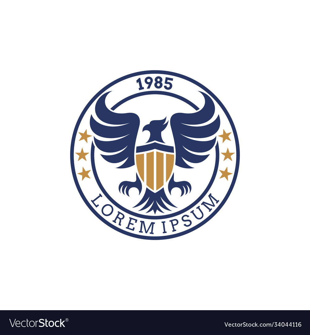 Eagle emblem logo Royalty Free Vector Image - VectorStock