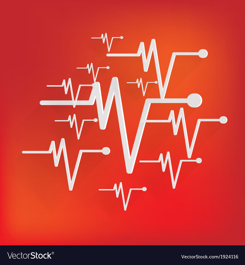 Heart beat cardiogramm Pulse icon Royalty Free Vector Image