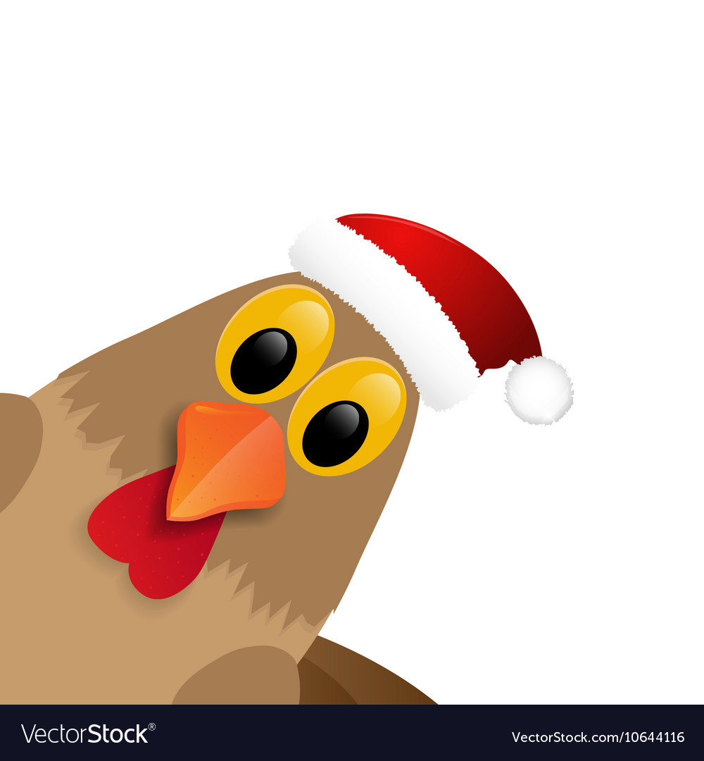 rooster with santa hat