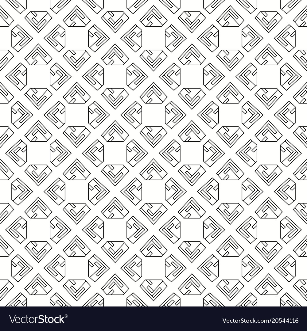 Seamless black and white digital pattern Vector Image