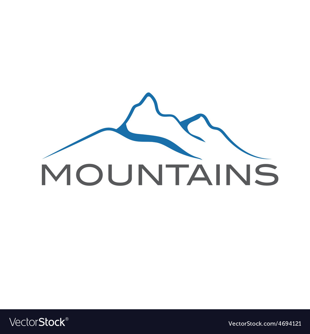 Abstract mountains design template