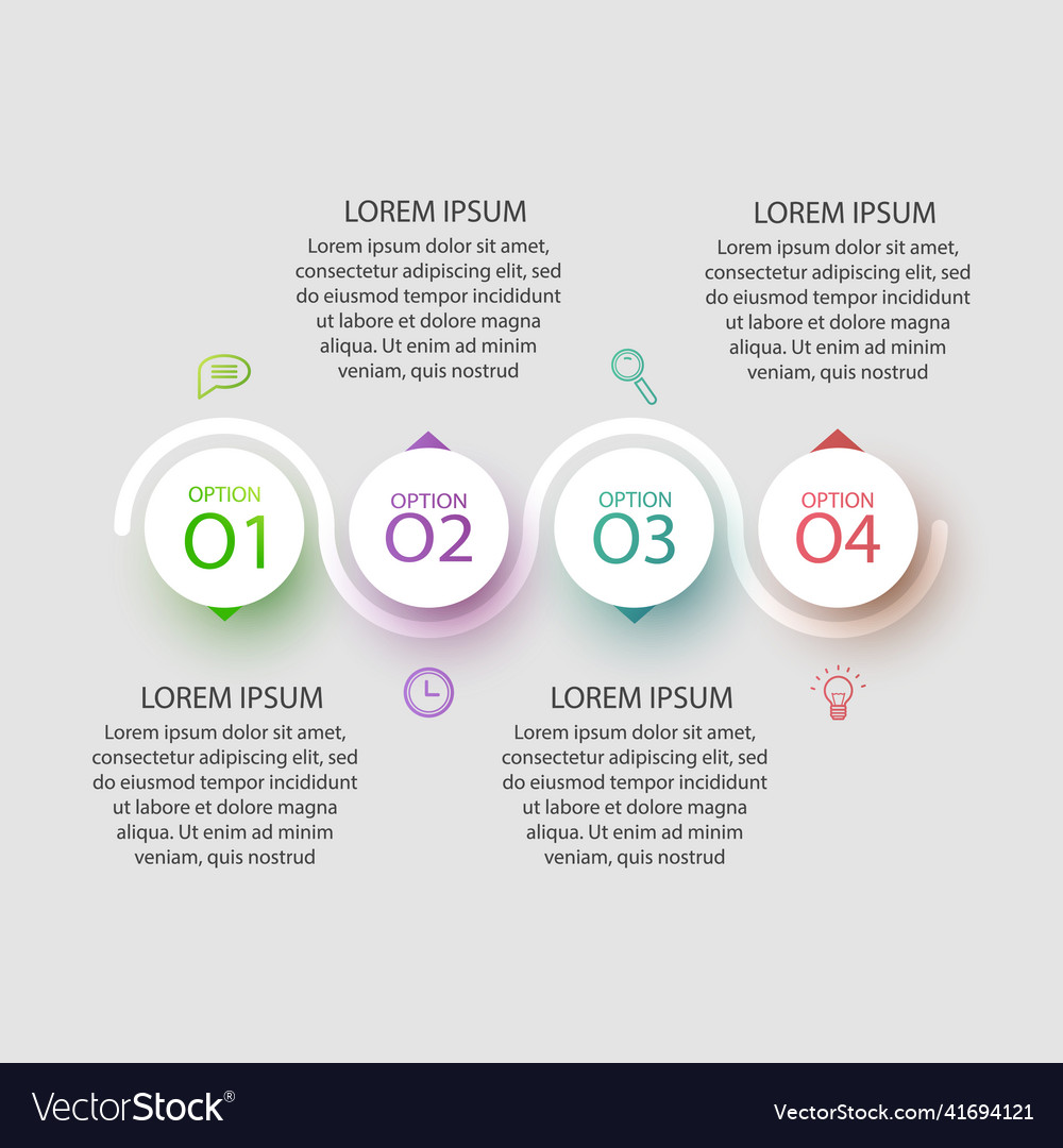 Business infographic template design with numbers Vector Image