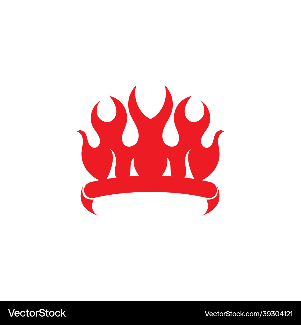 Fire logo template flame symbol icon Royalty Free Vector