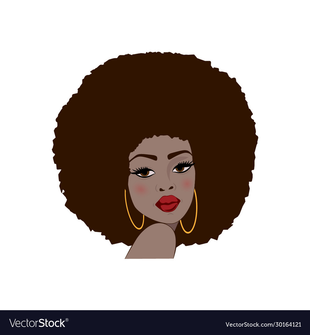 Foxy african american lady Royalty Free Vector Image