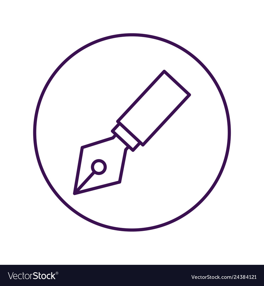 Pen writer isolated icon Royalty Free Vector Image