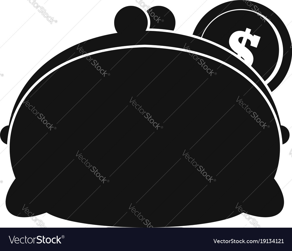 simple black purse