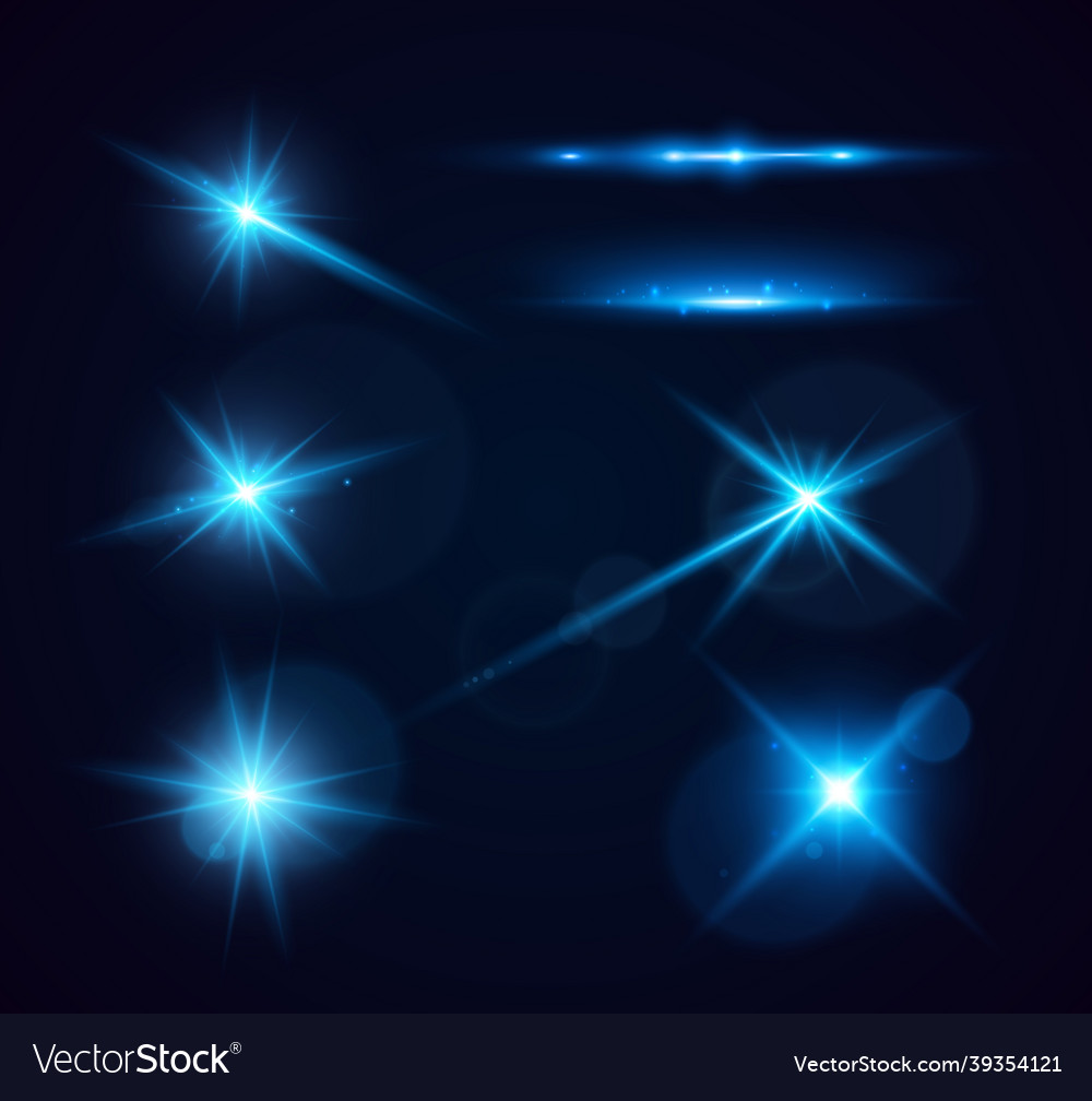 Shining Sparkles And Lens Flares Royalty Free Vector Image