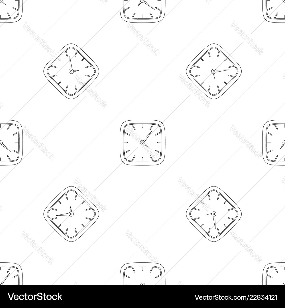 Square clock pattern seamless Royalty Free Vector Image