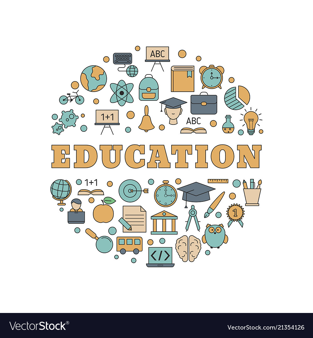 Education design concept Royalty Free Vector Image