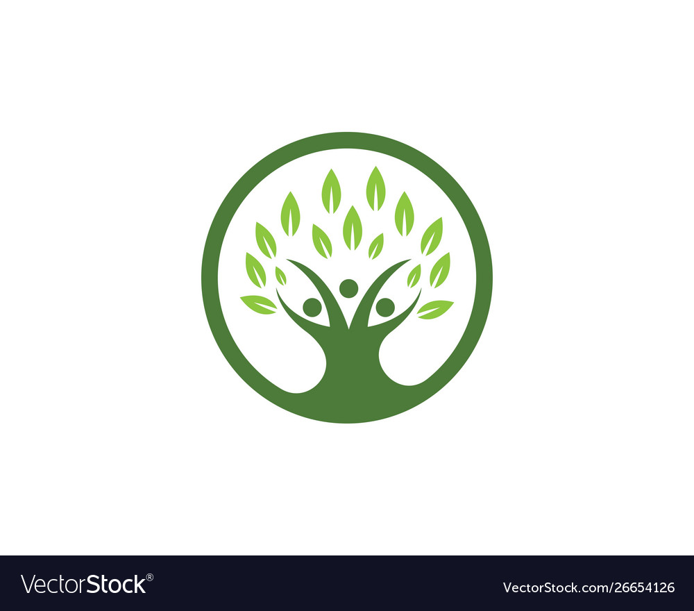 Family tree logo template Royalty Free Vector Image