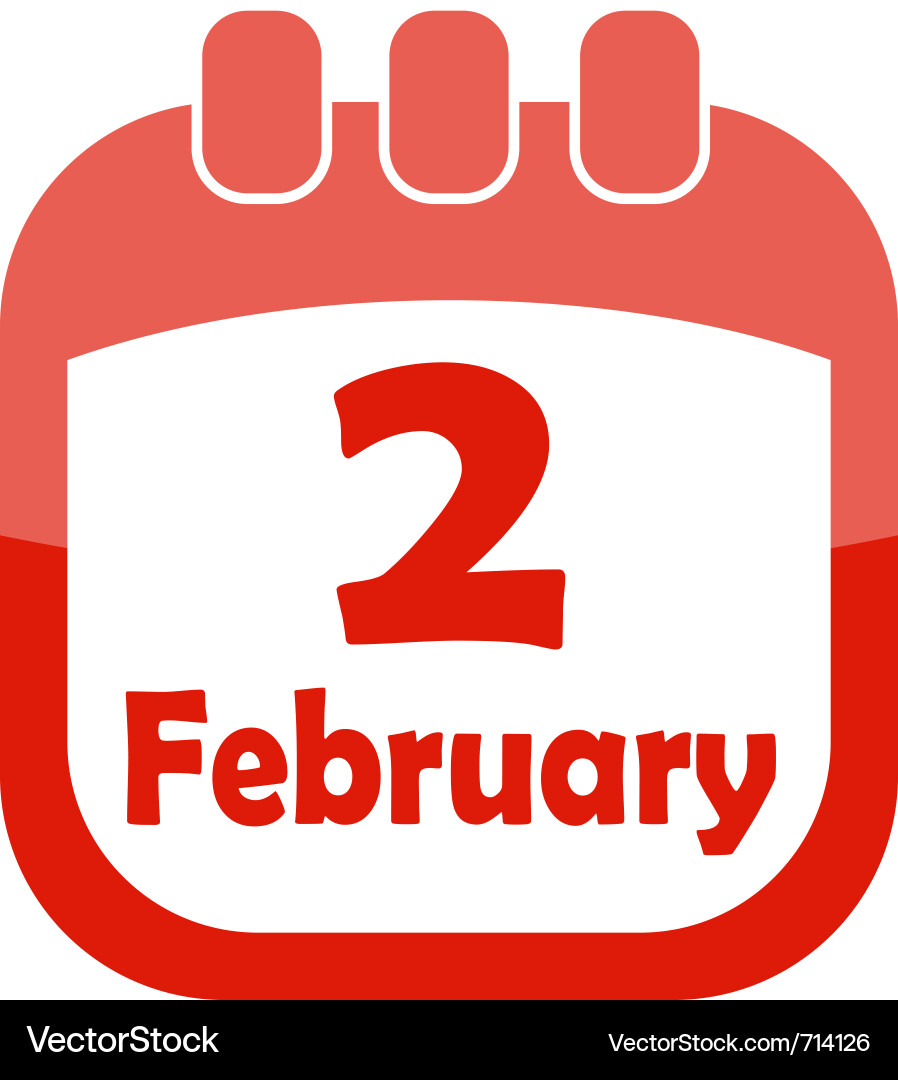 Icon february calendar Royalty Free Vector Image