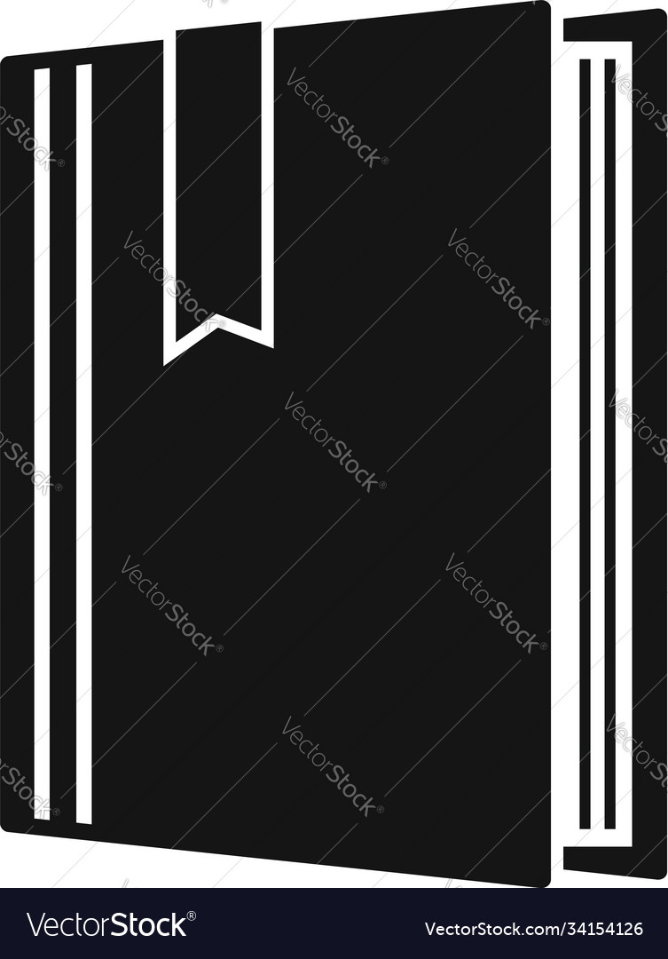 Library book icon simple style Royalty Free Vector Image