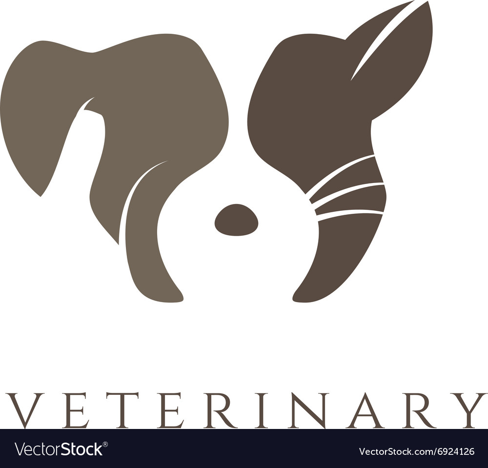 Logo template for veterinary clinic with cat