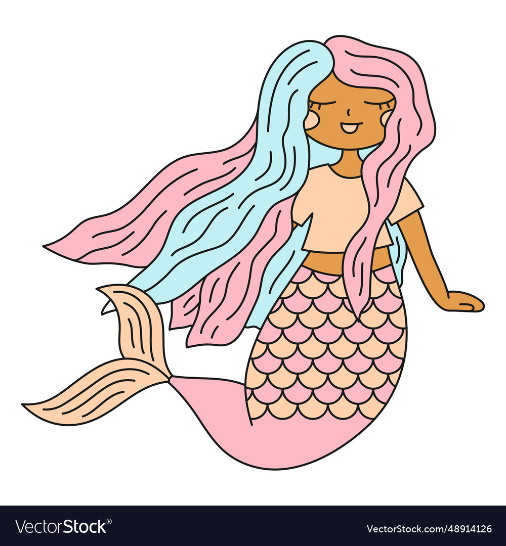 Mermaid character Royalty Free Vector Image - VectorStock