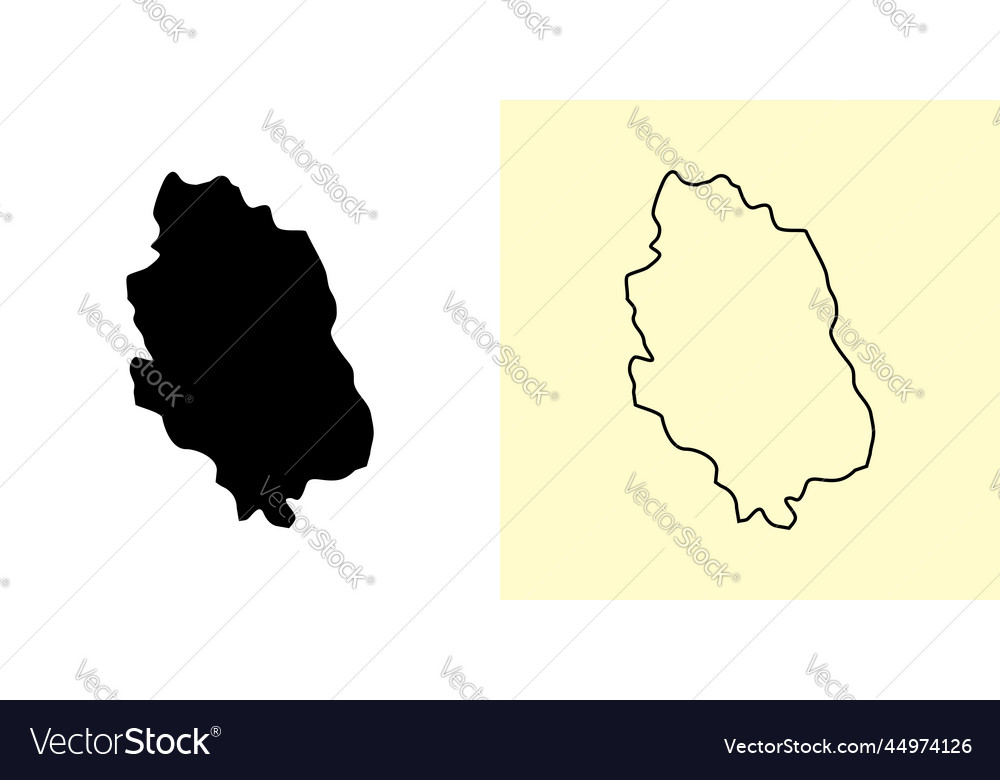 Stavropol map russia europe filled and outline Vector Image