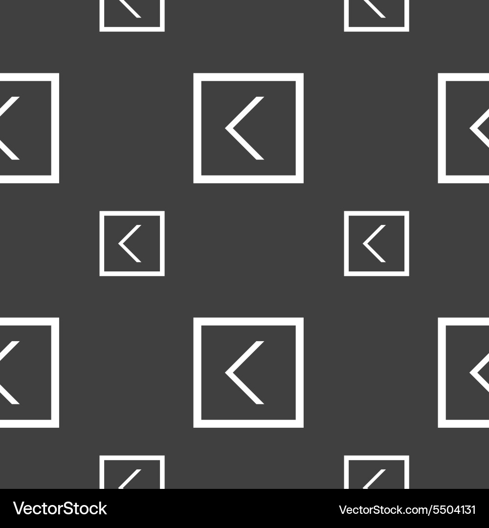 Arrow left way out icon sign seamless pattern Vector Image