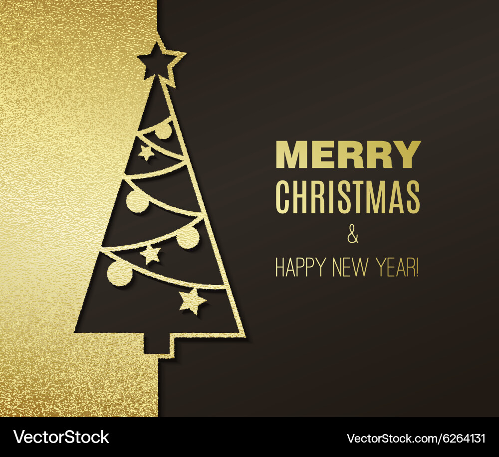 Christmas tree with glitter effect Royalty Free Vector Image