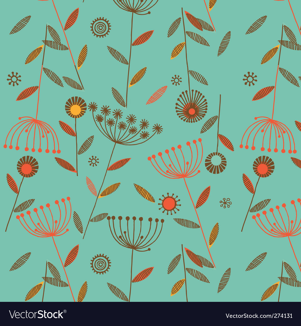 Floral seamless pattern Royalty Free Vector Image