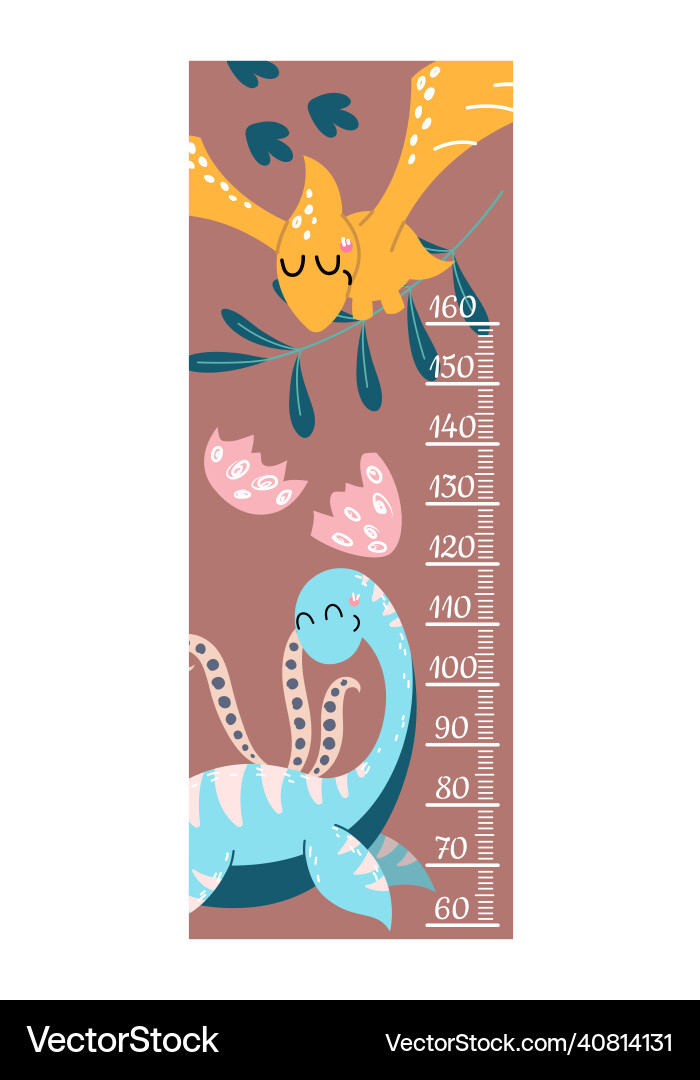 Height chart brown Royalty Free Vector Image - VectorStock