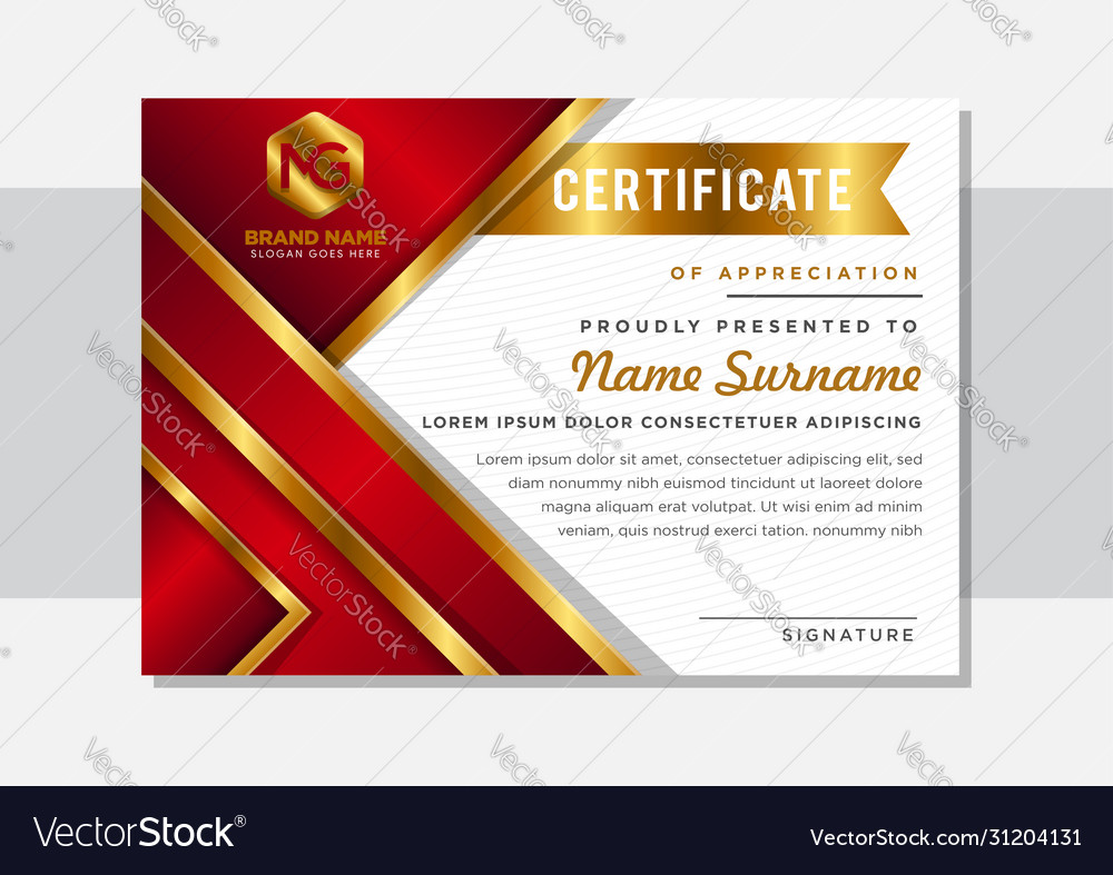 Luxury certificate or diploma template