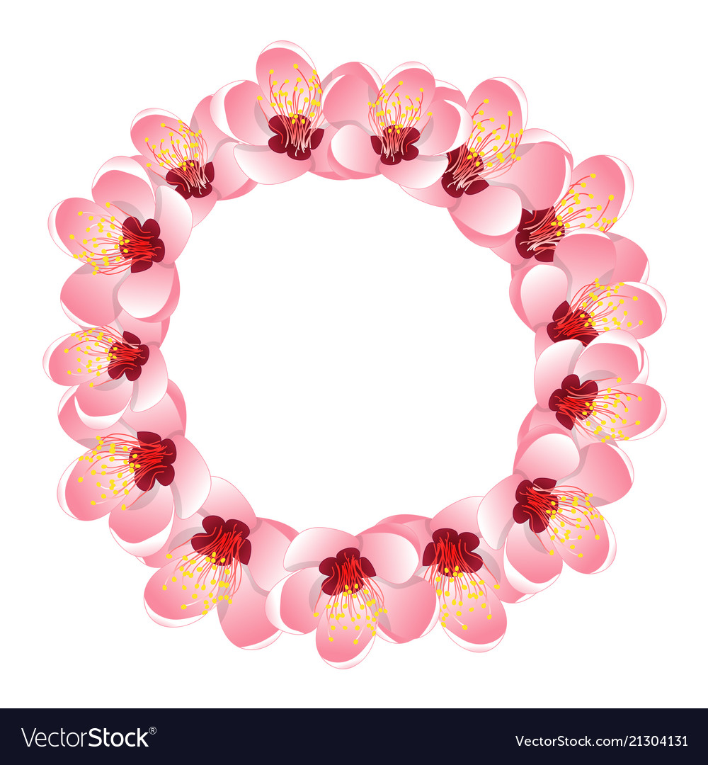 Momo peach flower blossom wreath