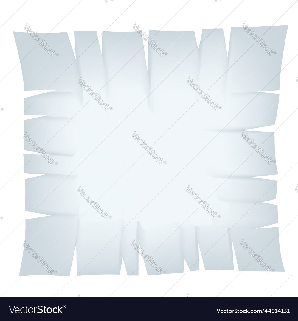 Old square light blue torn banner