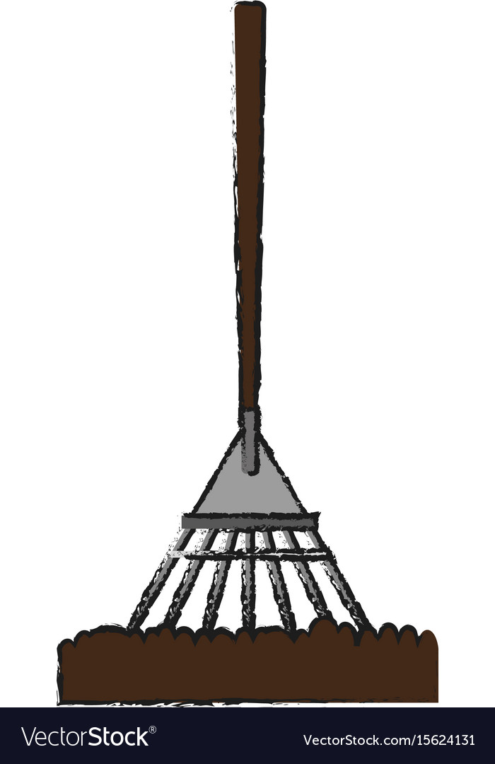 Rake Gärtner-Tool-Symbol-Bild