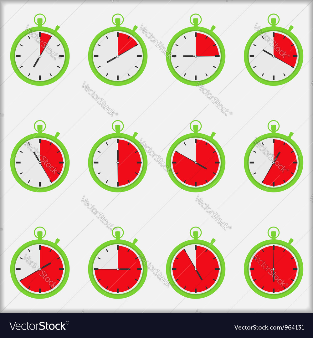 Time indicators Royalty Free Vector Image VectorStock
