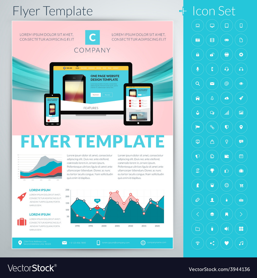 Abstract business flyer or poster template