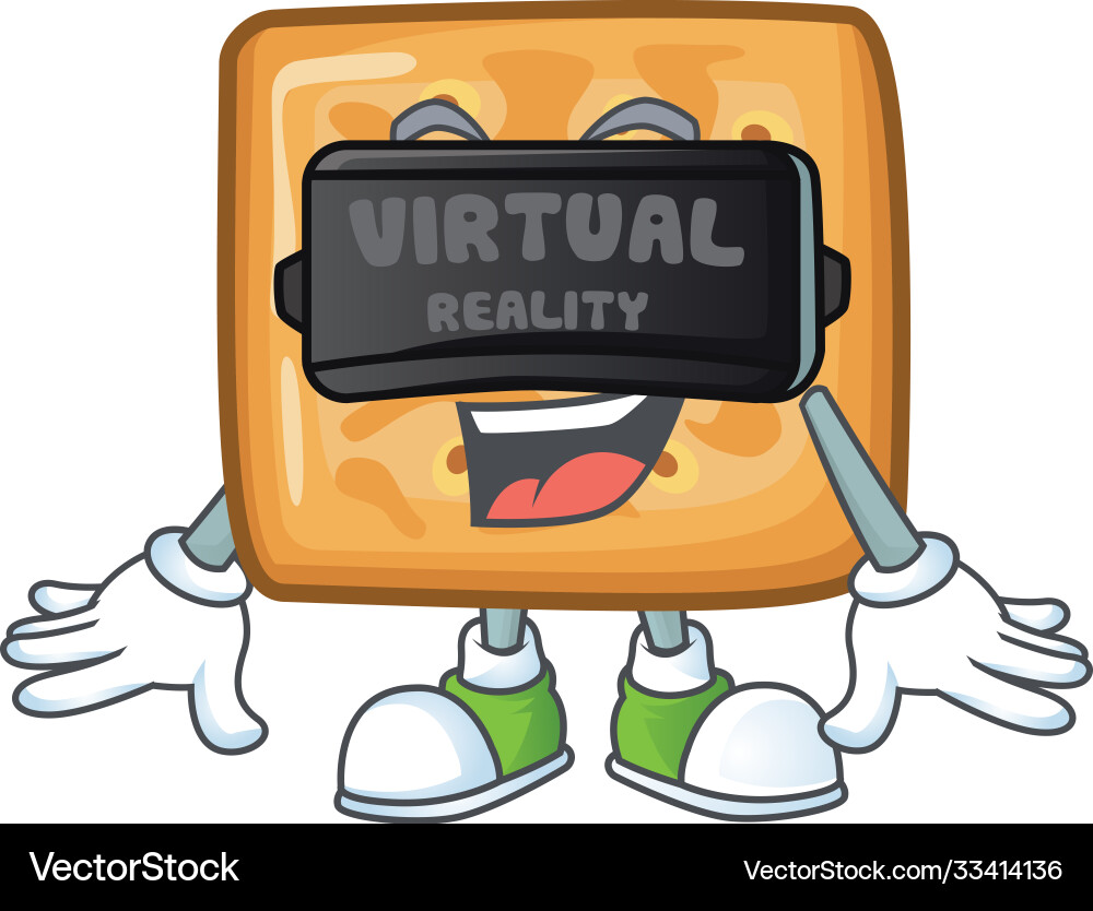 An icon crackers using virtual reality headset Vector Image