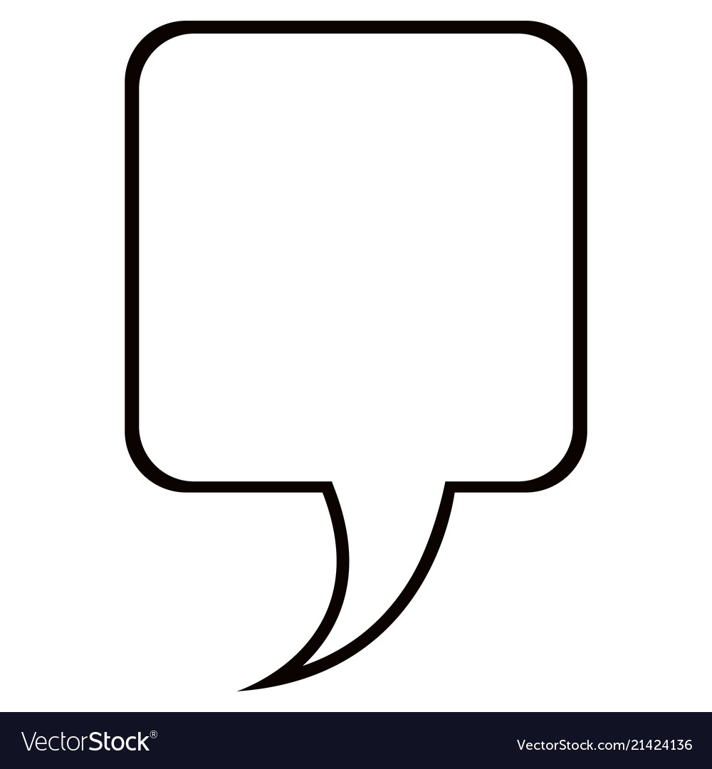 Isolated empty comic speech bubble Royalty Free Vector Image