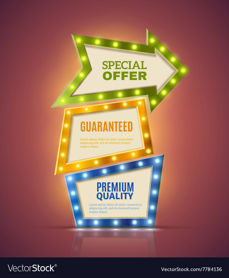 Light Premium Banners Set Royalty Free Vector Image