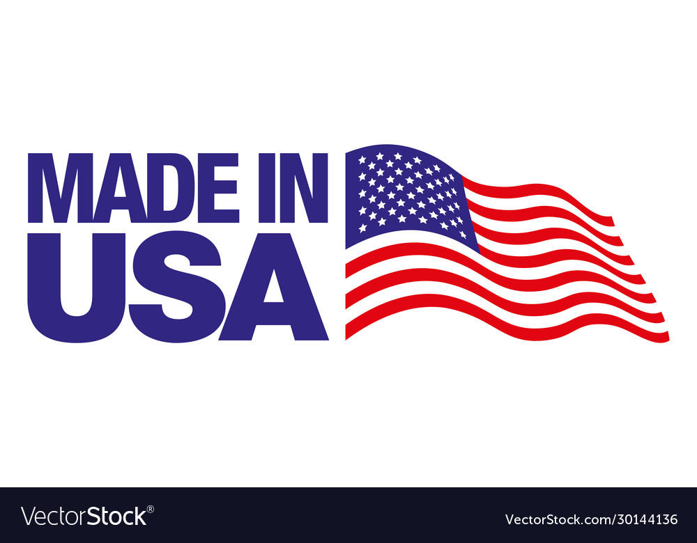 Made in usa badge isolated on white background