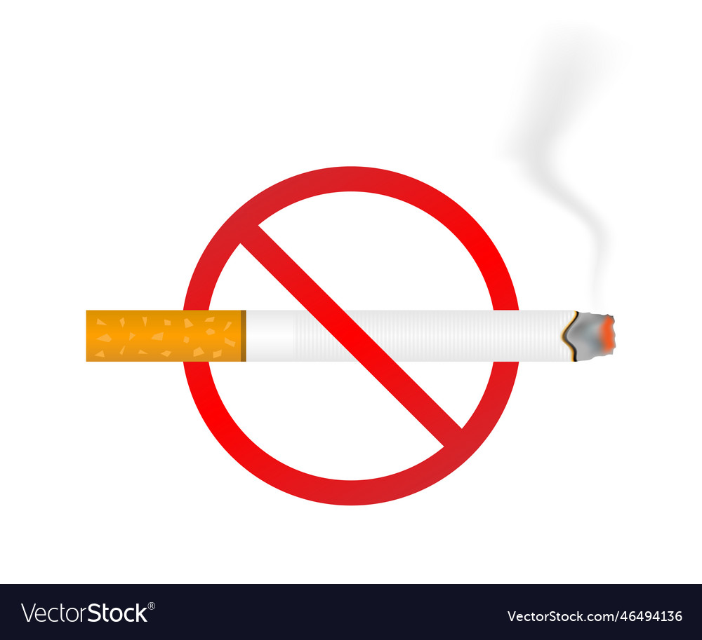 No smoking sign realistic Royalty Free Vector Image