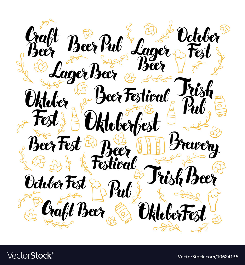 October beer fest hand drawn lettering