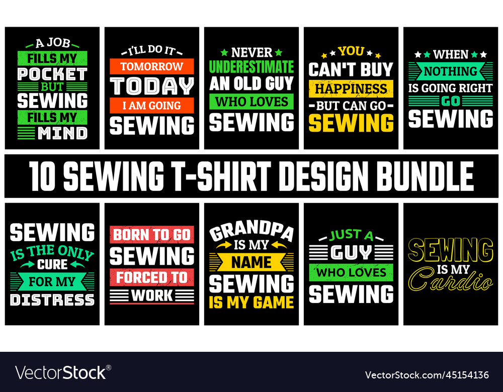 Sewing t shirt design set