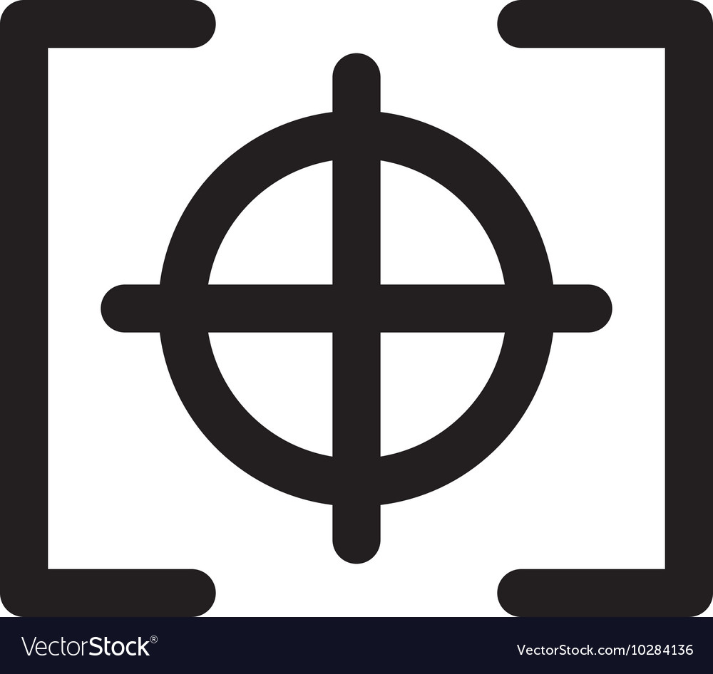 Target photographic isolated icon