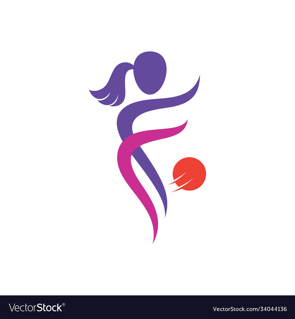 Woman soccer logo Royalty Free Vector Image - VectorStock